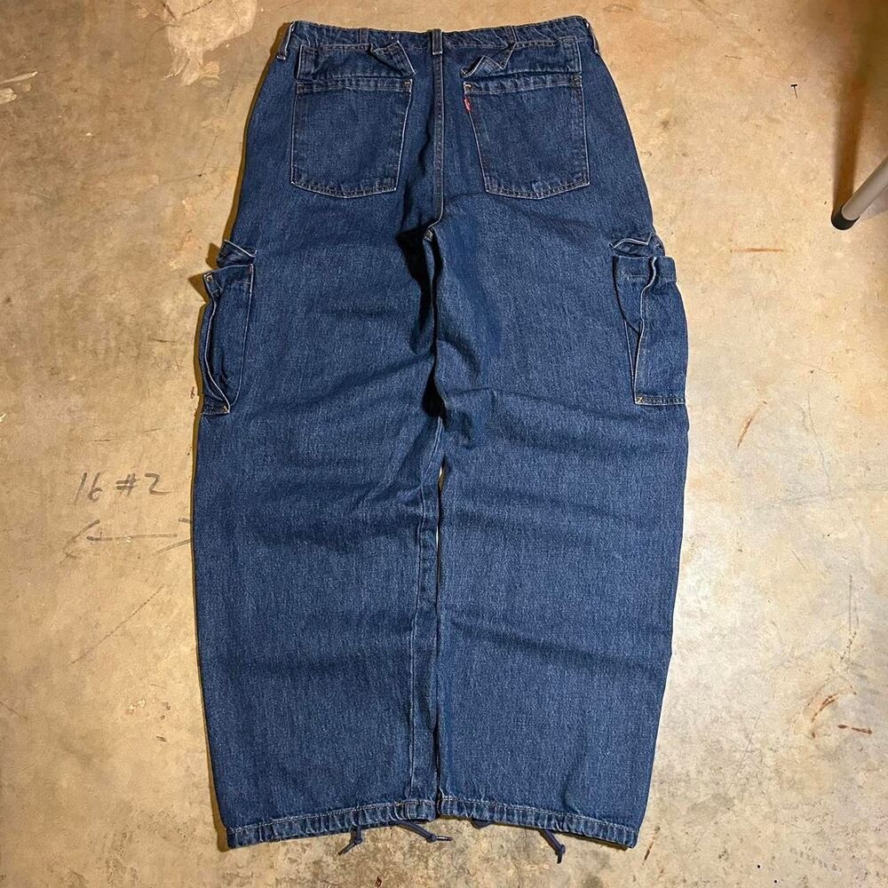 Levi's Men's Straight Carpenter Jeans in Dark Blue Denim